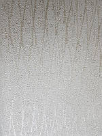 Обои виниловые на флизелине Marburg Loft 59326 однотонные белые волнистые серебряные полосы