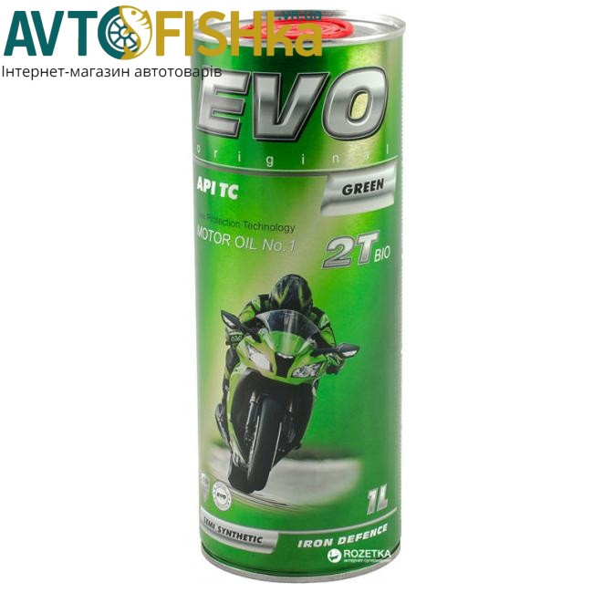 Моторна олива 2T EVO MOTO 2T BIO GREEN 1L