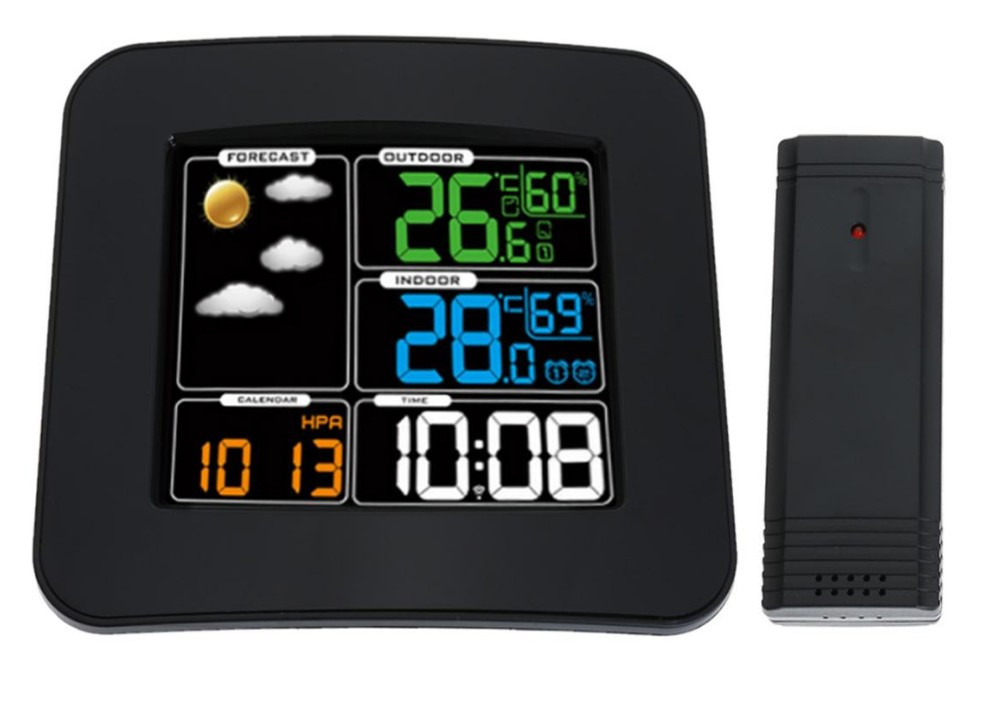 Метеостанція Excelvan TS-75 бездротова кольорова