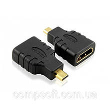 Перехідник шт. micro HDMI -гн.HDMI, gold, в блістері