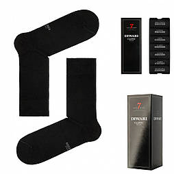 Шкарпетки чоловічі DIWARI CLASSIC набір 7 днів - 7 пар чорний 5С-08СП VIP подарунок для чоловіка