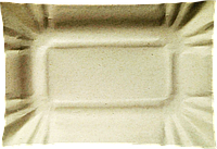 Тарілка картонна прямокутна 14х25 (100шт.)