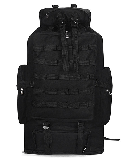 Рюкзак туристичний розсувний xs100l чорний, 90-100 л
