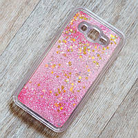 TPU чохол акваріум Aquarium stars для Samsung Galaxy J7 Neo (j701) (зірочки та темно-рожеві блискітки)