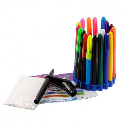 Чарівні фломастери змінюють колір Magic Pens 20 шт + розпилювач, фото 2