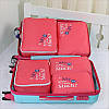 Яскравий Дорожній набір сумок-органайзерів з 5 штук (блакитний), Органайзери для зберігання речей, фото 9