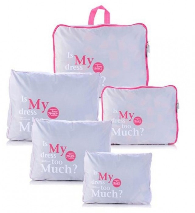 Дорожній набір сумок органайзерів, 5штук Світло-сірий