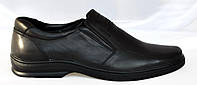 Розміри 40 і 41  Класичні чоловічі туфлі з натуральної шкіри, чорні Розміри 40 і 41 Atriboots KN001
