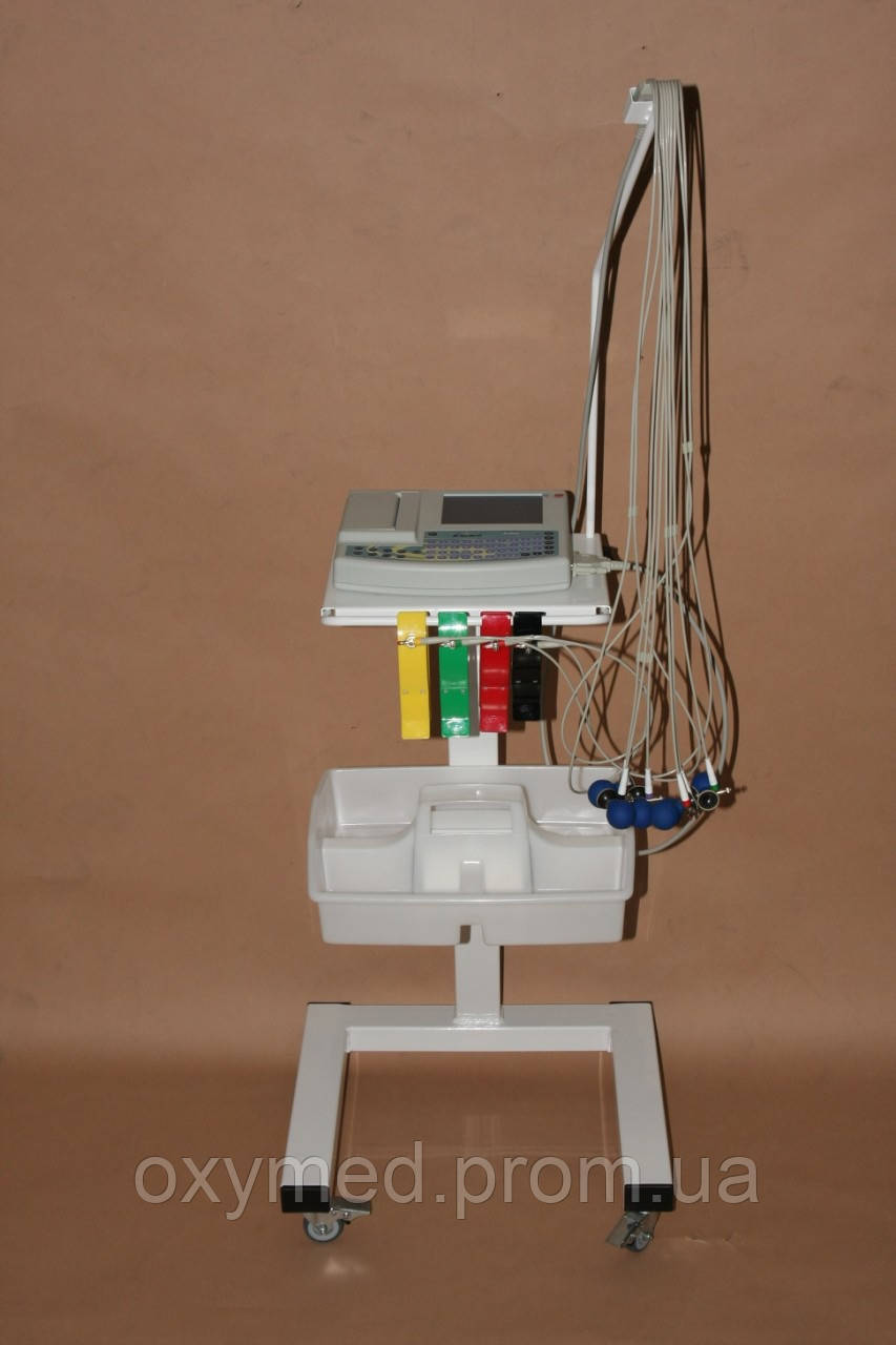 Тележка к электрокардиографу, Стойка приборная, столик приборный, Тележка к электрокардиографу МИДАС 6/12 - фото 1 - id-p1005579071