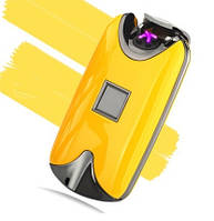 USB запальничка електроімпульсна з сенсором Жовта