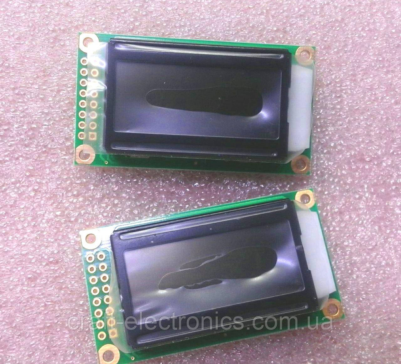 OLED/LCD індикатор 0802 WH0802A1-RLL-CWVE# Червоний