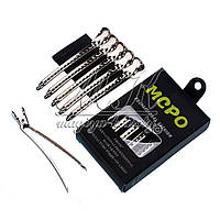 Затискачі перукарські в коробці, для волосся, 12 шт (колір в асортименті)