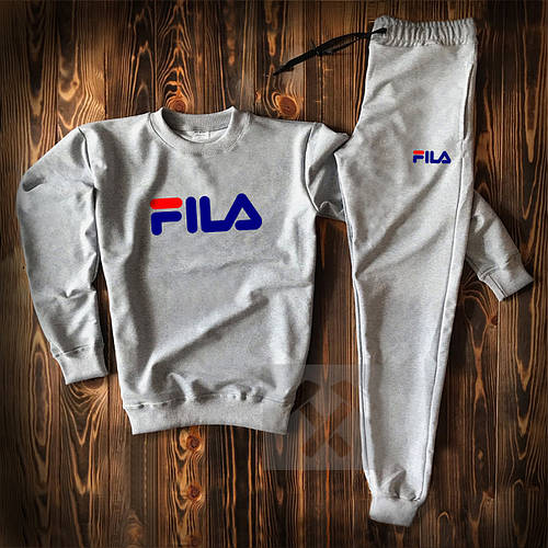 Спортивный костюм мужской FILA black-grey | Комплект Фила Свитшот ...