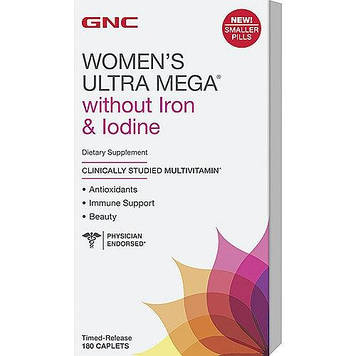 Womens Ultra Mega Without Iron and Iodine (caps 180) GNC