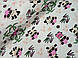 Ткань муслин для пеленок (ТУРЦИЯ шир. 1.8 м) Панды в розовых шляпках на белом, фото 2