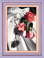 Набор алмазной вышивки (частичная зашивка) "Розы. Пастель"