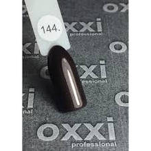 Гель-лак Oxxi No 144 дуже темний коричневий з мікроблеском 8 ml