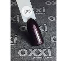 Гель-лак Oxxi No 183 темний вишневий, мікроблеск 10 ml