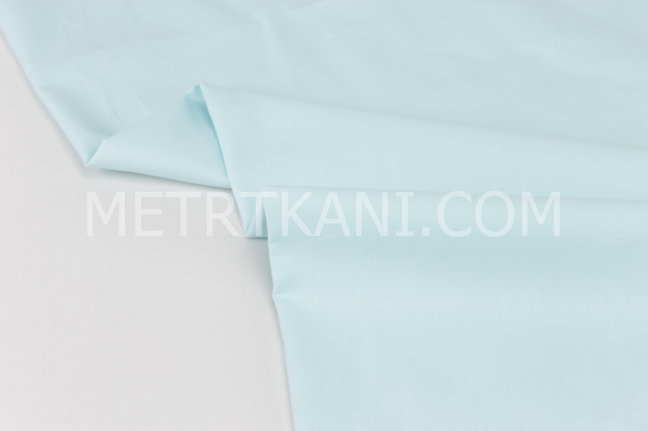 Лоскуток. Сатин однотонний світло-м'ятного кольору 22*160 см, фото 1