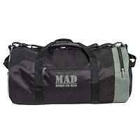 Черно-серая спортивная сумка тубус 40L от спортивного бренда MAD | born to win
