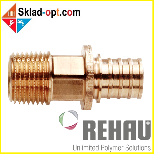 Перехідник Rehau RX Ø16 x 3/4 з зовнішньою різьбою. 366050-001