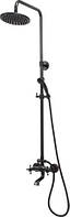 Змішувач для душу зі штангою двохвентильний "RETRO BLACK 1" FALA 75809 (Польща)