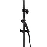 Змішувач для душу зі штангою двохвентильний "RETRO BLACK 1" FALA 75809 (Польща), фото 6