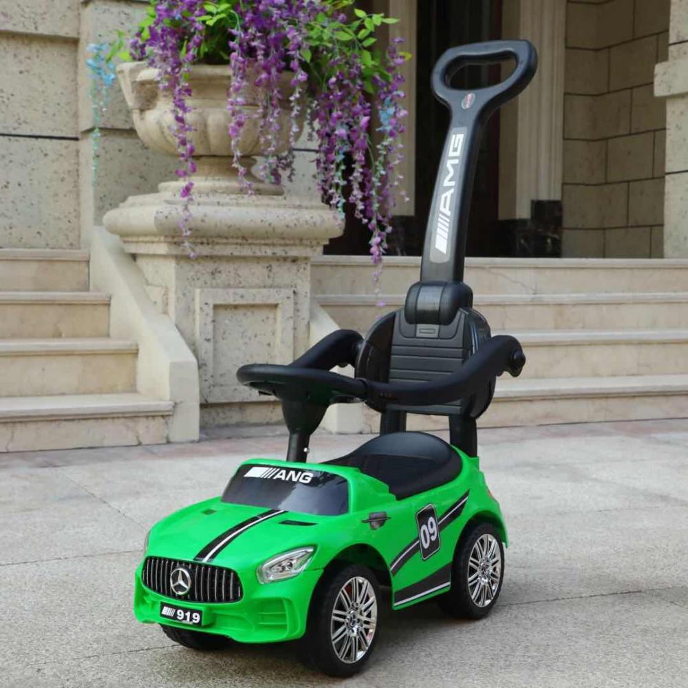 Каталка-толокар с родительской ручкой M 4074L-5 салатовая: продажа ...