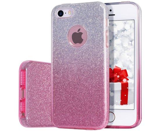 Силіконовий чохол 2 в 1 градієнт блиск для iPhone 5/5s/SE