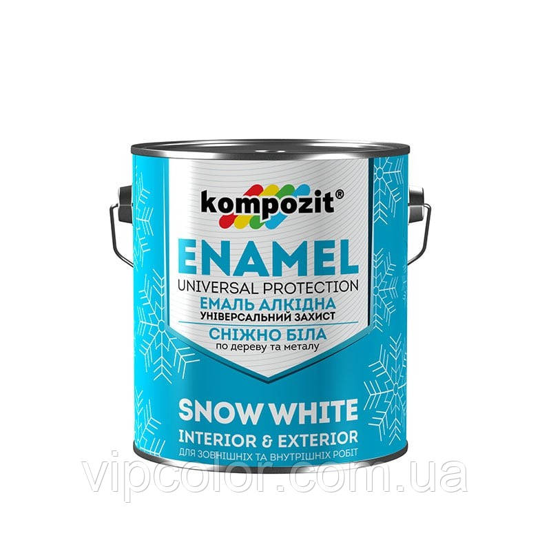 Kompozit Емаль алкідна сніжно-біла 2,8 кг, фото 1
