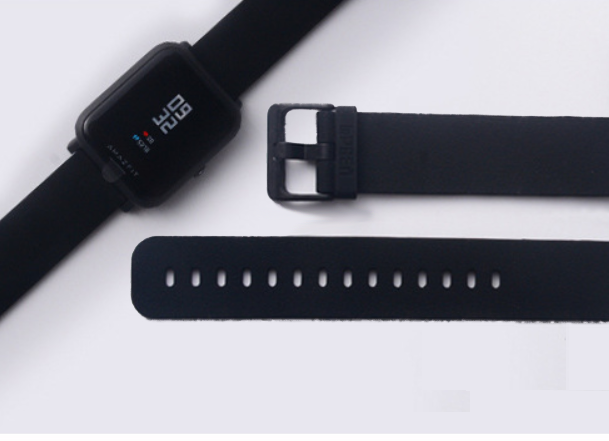 Силіконовий ремінець LOPBEN для смарт-годинника Xiaomi Amazfit Bip / Lite / 20 мм Чорний 2120P, фото 1