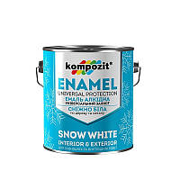 Kompozit Эмаль снежно-белая для дерева 2,8кг матовая