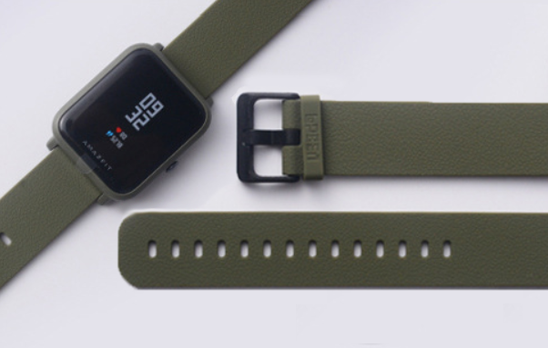 Силіконовий ремінець LOPBEN для смарт-годинника Xiaomi Amazfit Bip / Lite / 20 мм Хакі 2120P