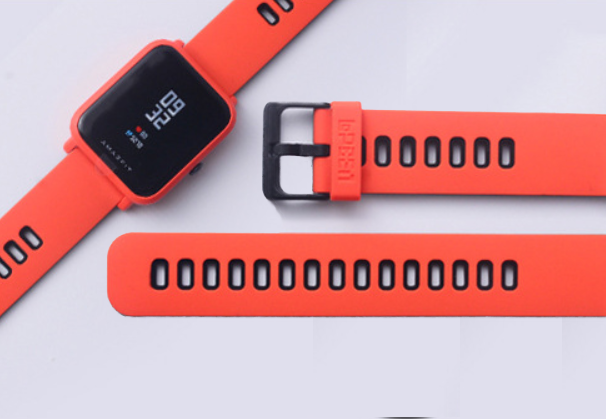 Силіконовий ремінець LOPBEN Sport для Xiaomi Amazfit Bip / Lite / 20 мм Помаранчевий / Чорний 2140P