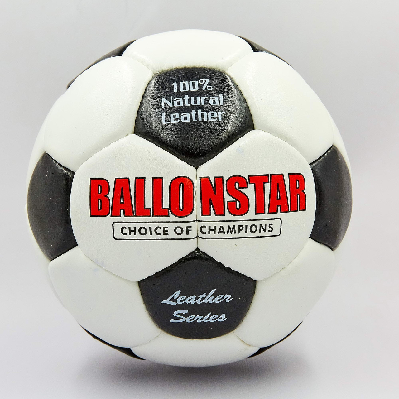 Мяч футбольный кожаный №5 Ballonstar Classic 0173: сшит вручную (ID ...
