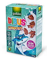 Печенье бисквитное Gullon Dibus Sharkies без глютена , 250 гр