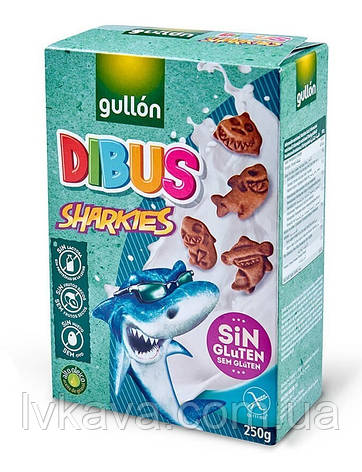 Печиво бісквітне Gullon Dibus Sharkies без глютену, 250 г, фото 2