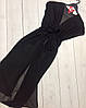 Довга чорна туніка, плетений жіночий одяг, фото 2