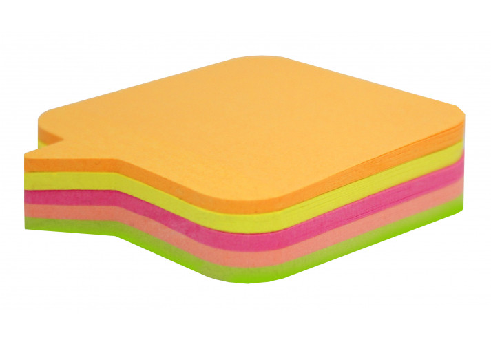 Блок паперу з липким шаром Economix Діалог 45*50*80 арк 4 кольори неон