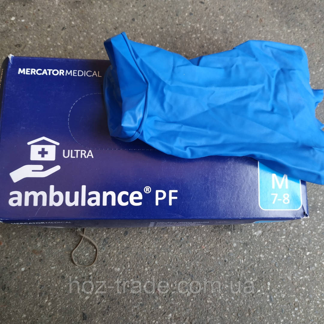 Перчатки резиновые (латексные) Ambulance PF Перчатки Ultra (M) 7-8 - фото 1 - id-p1005940626