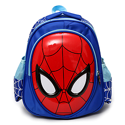 Рюкзак дитячий 3D для хлопчика Людина Павук 25 см * 12 см * 31 см, блакитний.