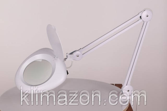 Настільна лампа-лупа 6016 LED, 3 діоптрії біла