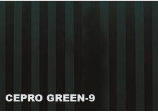 Темно-зелена захисна смуга Cepro Green-9 300х2 мм, фото 1