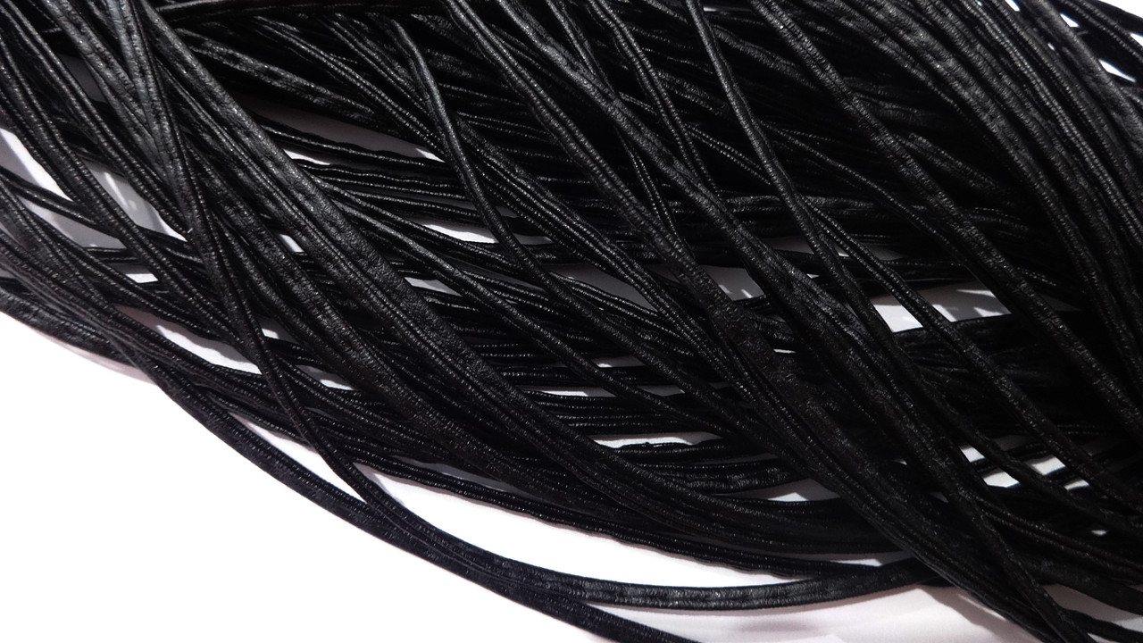 Шнур прошивний 3 мм чорний (штучна шкіра), фото 1