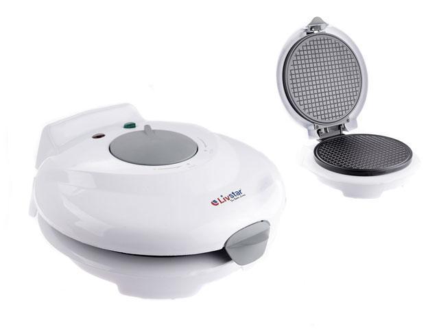Вафельниця електрична кругла LIVSTAR LSU-1218 800 Вт біла