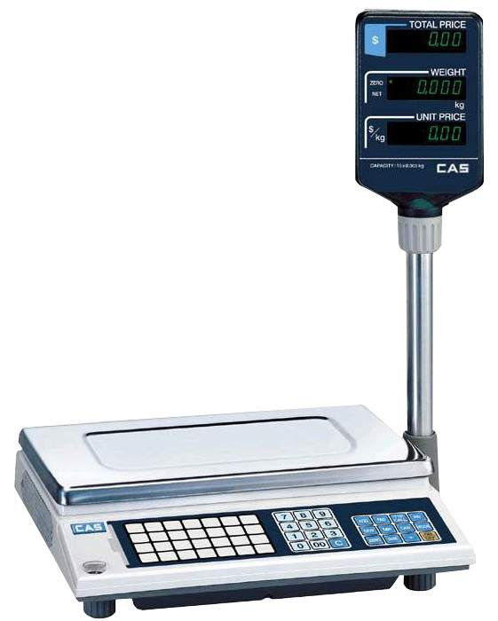 Весы торговые электронные со стойкой CAS AP-EX (6 кг. 15 кг. 30 кг) - фото 1 - id-p106485683