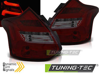 Діодні ліхтарі Led оптика Ford Focus MK3 (11-14) червоно-тоновані