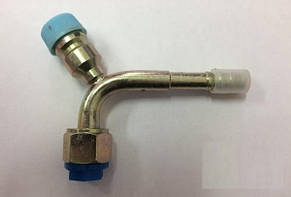 Фітинг №8, 90', сталь, з сервісним клапаном