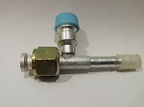 Фітінги №6, конус, 0' алюміній, з сервісним клапаном