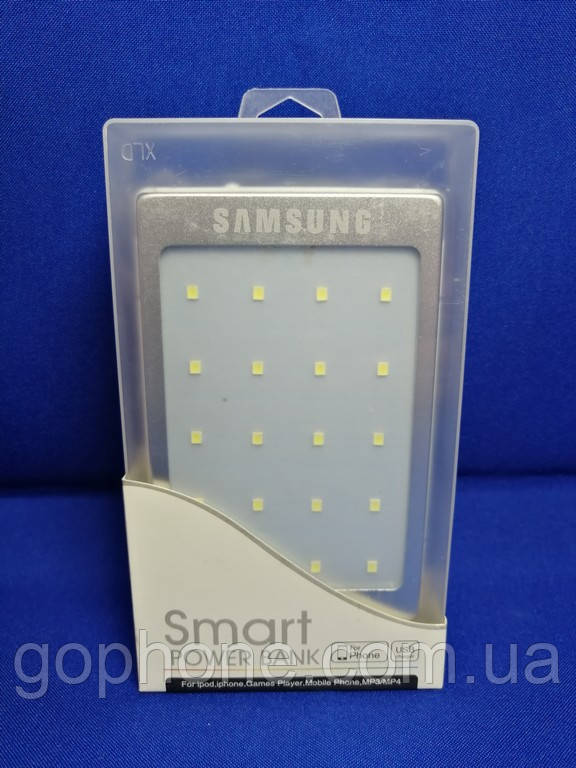 Power Bank Samsung (Сонячна батарея+LED ліхтарик) Silver